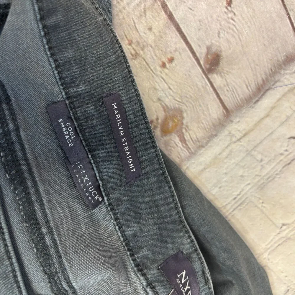 NWT NYDJ Marilyn Straight Jeans Size 26WP 26W Petite Lift Tuck Denim D105 -19